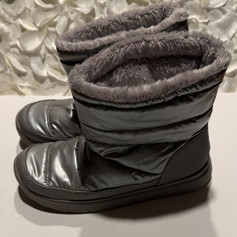 tek gear Grey Quilted Faux-Fur Winter Boots - Picture 2 of 5